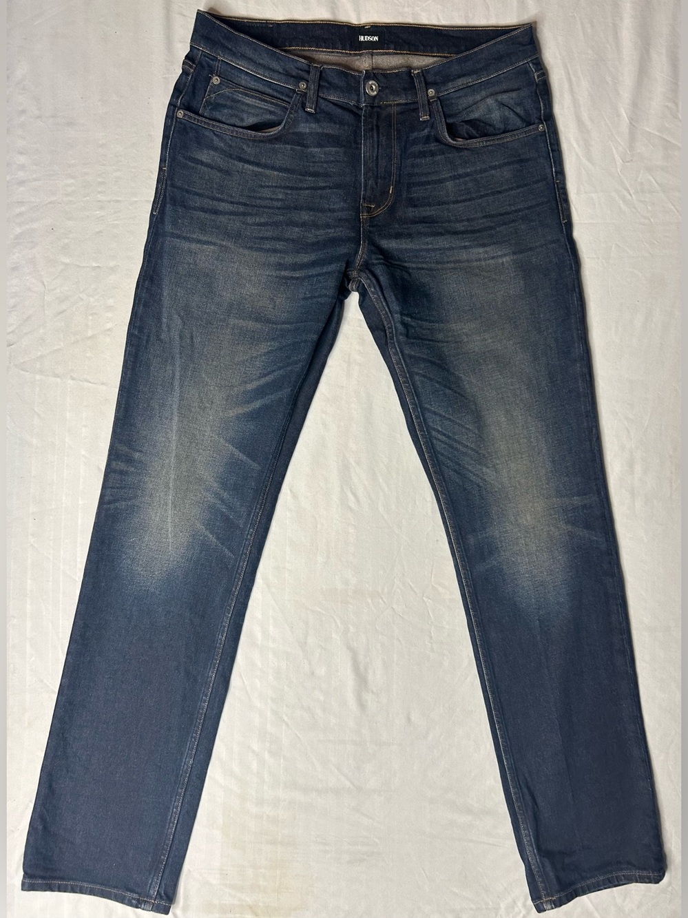 Hudson Jeans Size 34 Dark Wash Slim Straight Premium Denim